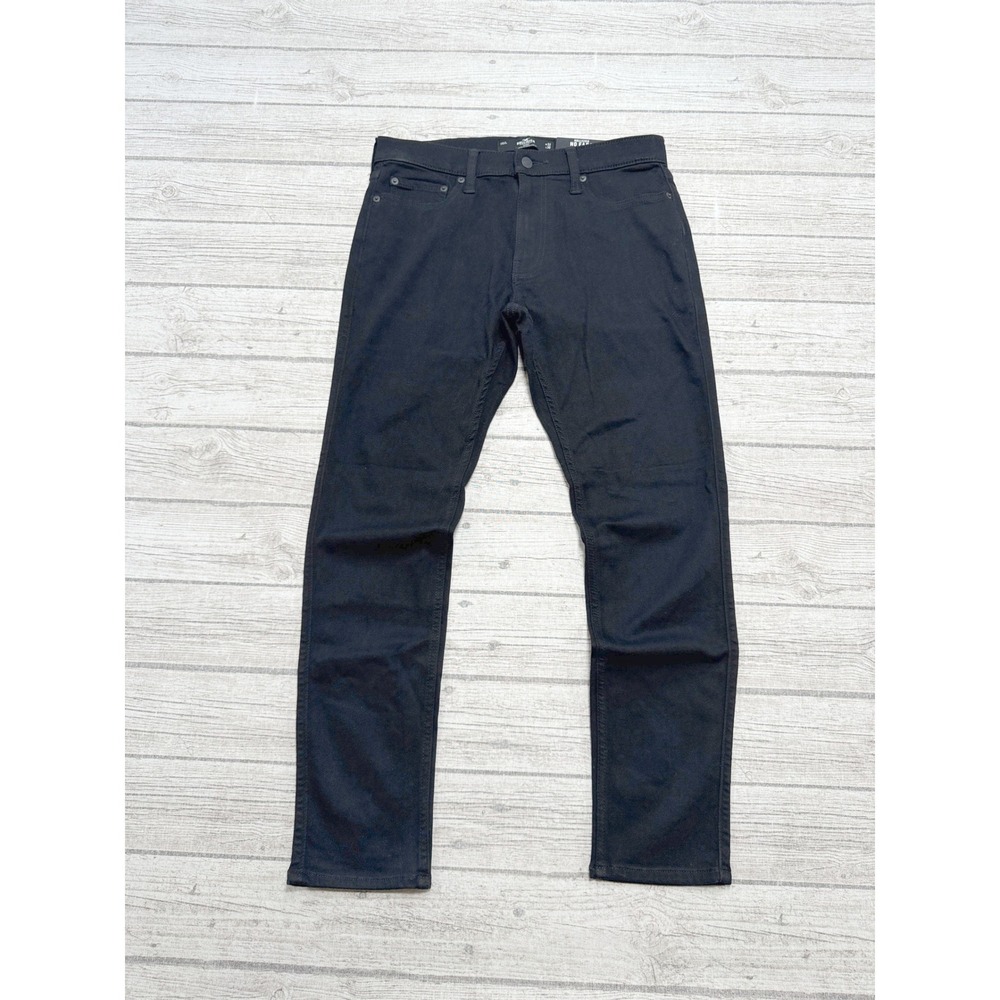 NEW Hollister Jeans Men's 32x30 Black Denim Skinny Slim Fit Advanced Stretch